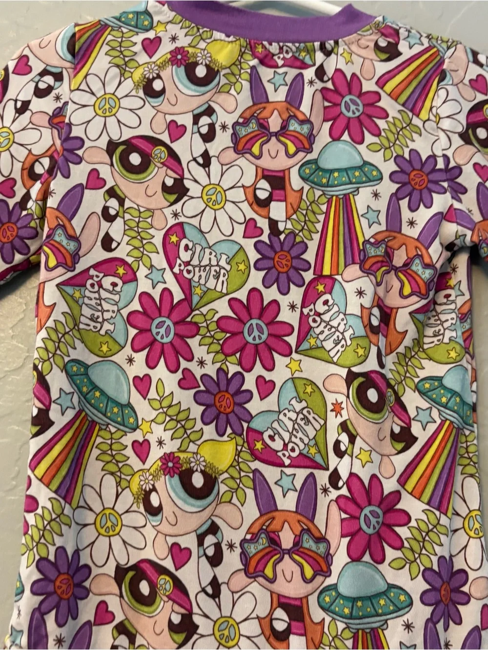 Three Babes Boutique 3BB bamboo powerpuff print two piece pajama set 2t